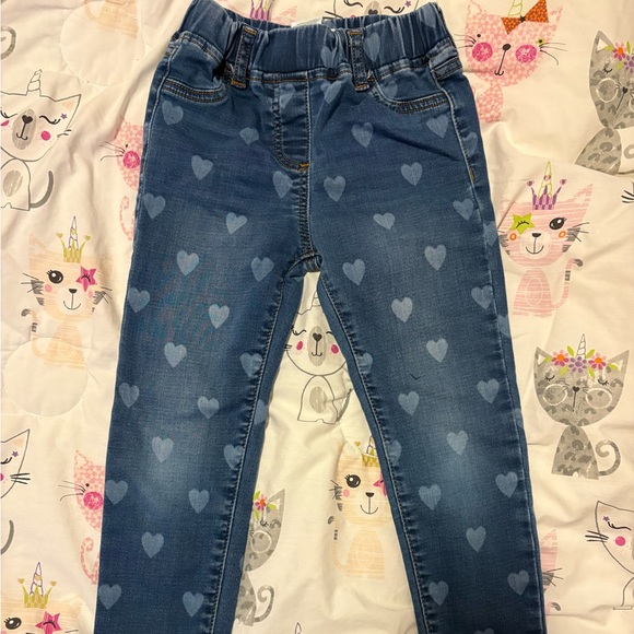 Mini Boden Denim Jeans with Heart and Cat Designs - Picture 4 of 5